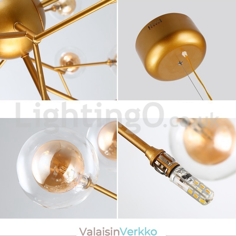 Pohjoismainen Postmoderni Molecular Bubble -kattokruunu lasikattokruunu