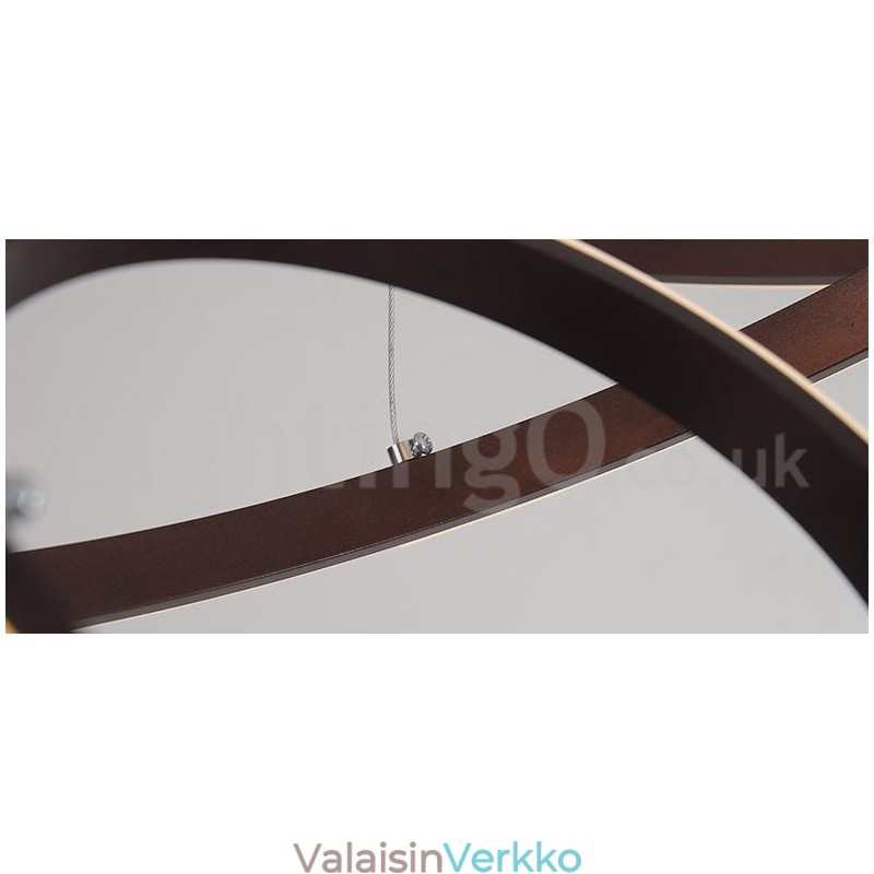 Himmennettävä ympyröiden ulkopuolella riippuvalaisin kaukosäätimellä moderneilla renkailla