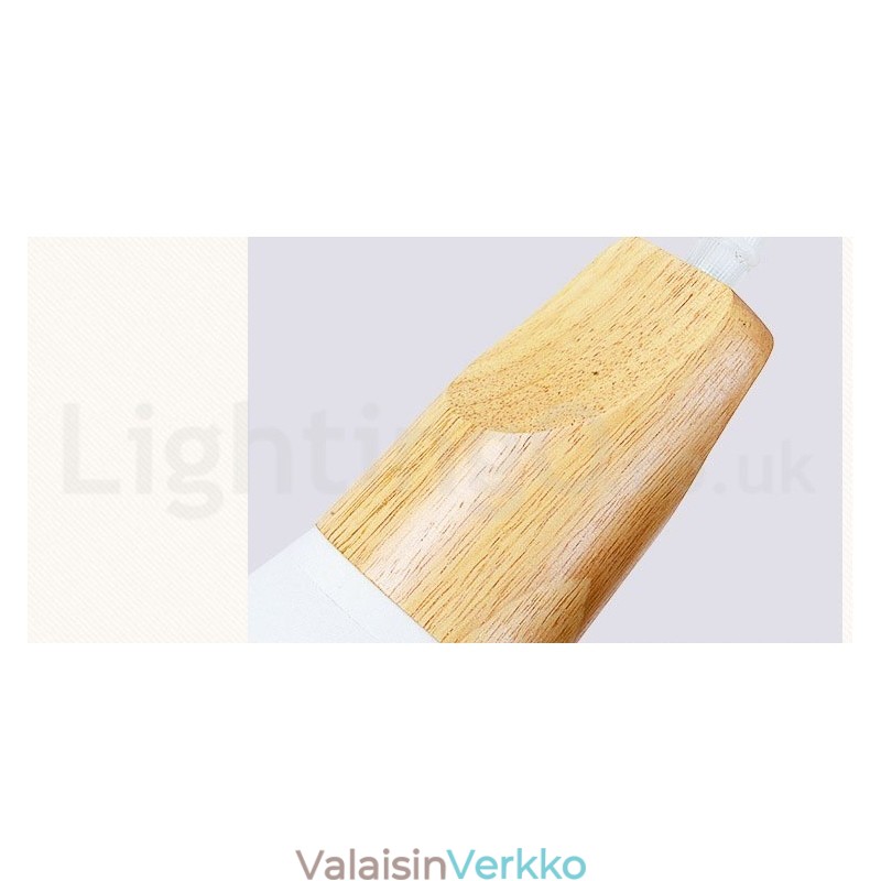Puinen Moderni 1 Light 3 Lights -riippuvalaisin kangasvarjostimella