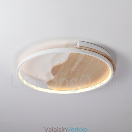Himmennettävä valkoinen pilvi pyöreä puinen kattovalo Ultraohut kattolamppu voidaan käyttää myös seinävalaistuksena Himmennettävä valkoinen pilvi pyöreä puinen kattovalo Ultraohut kattolamppu voidaan käyttää myös seinävalaistuksena