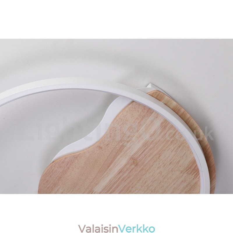 Himmennettävä valkoinen pilvi pyöreä puinen kattovalo Ultraohut kattolamppu voidaan käyttää myös seinävalaistuksena