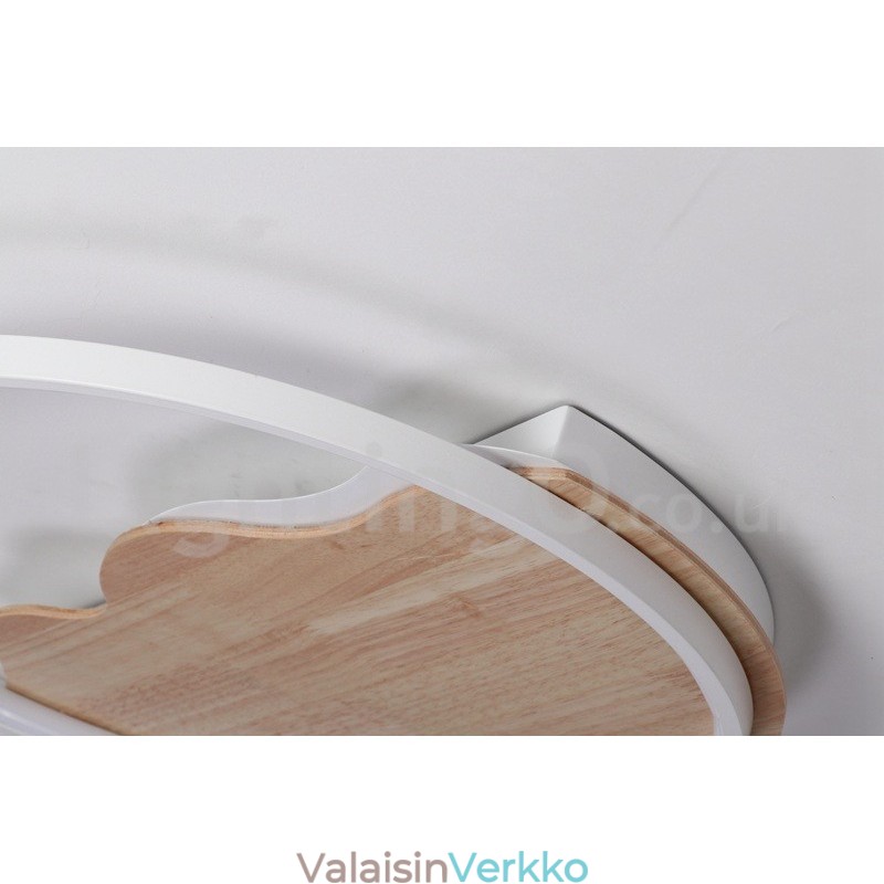 Himmennettävä valkoinen pilvi pyöreä puinen kattovalo Ultraohut kattolamppu voidaan käyttää myös seinävalaistuksena