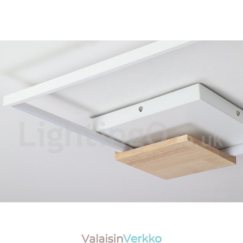 Himmennettävä valkoinen neliöpuinen kattovalaisin Ultraohut kattolamppu voidaan käyttää myös seinävalaisimena