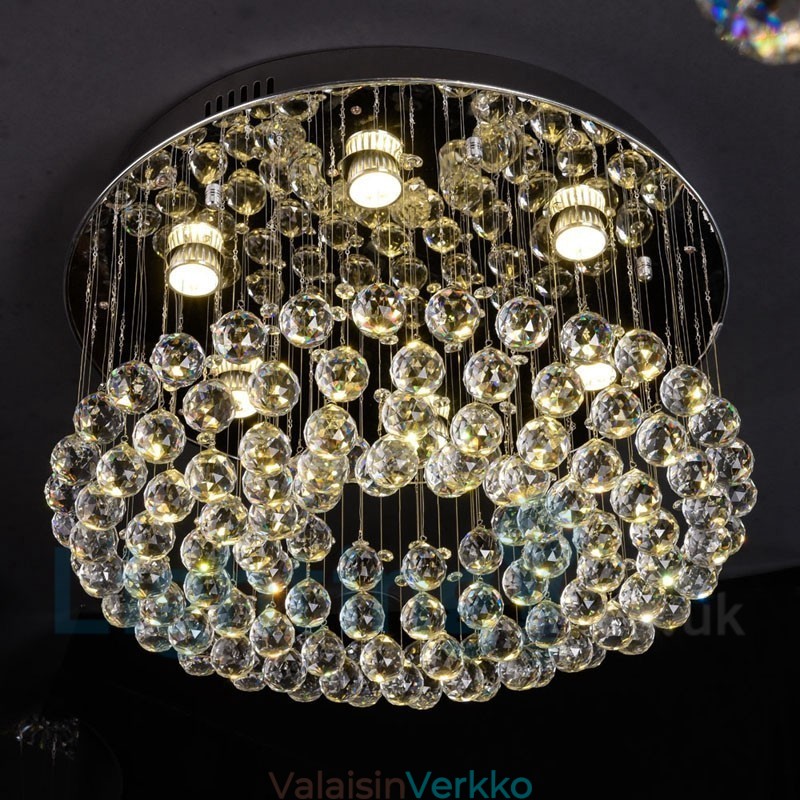 Moderni K9 Crystal Pyöreä upotettava kattovalaisin