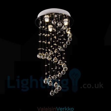 3 Light Moderni K9 Crystal Pyöreä uppoasennettava kattovalo 3 Light Moderni K9 Crystal Pyöreä uppoasennettava kattovalo