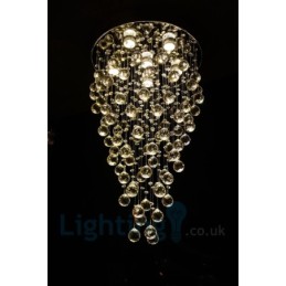 6 Light Moderni K9 Crystal Pyöreä uppoasennettava kattovalo
