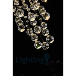 6 Light Moderni K9 Crystal Pyöreä uppoasennettava kattovalo