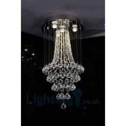 4 Light Moderni K9 Crystal Crystal Pyöreä upotettava kattovalaisin