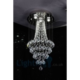 4 Light Moderni K9 Crystal Crystal Pyöreä upotettava kattovalaisin