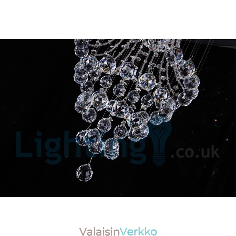 4 Light Moderni K9 Crystal Crystal Pyöreä upotettava kattovalaisin