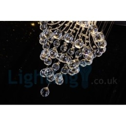 4 Light Moderni K9 Crystal Crystal Pyöreä upotettava kattovalaisin