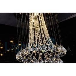 4 Light Moderni K9 Crystal Crystal Pyöreä upotettava kattovalaisin