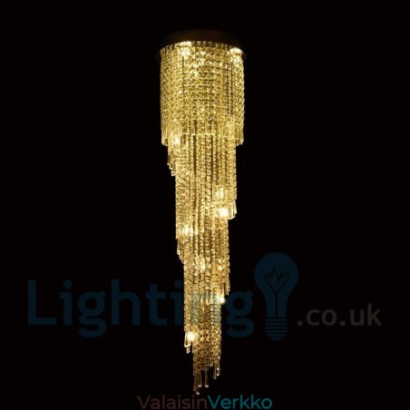 4 x GU10 + 8 x G4 150 cm pitkä Crystal Drop Light Moderni K9 Crystal Pyöreä upotettava kattovalaisin 4 x GU10 + 8 x G4 150 cm pitkä Crystal Drop Light Moderni K9 Crystal Pyöreä upotettava kattovalaisin