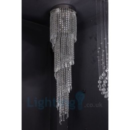 4 x GU10 + 8 x G4 150 cm pitkä Crystal Drop Light Moderni K9 Crystal Pyöreä upotettava kattovalaisin