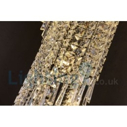 4 x GU10 + 8 x G4 150 cm pitkä Crystal Drop Light Moderni K9 Crystal Pyöreä upotettava kattovalaisin