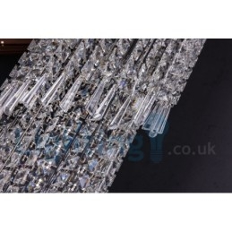 4 x GU10 + 8 x G4 150 cm pitkä Crystal Drop Light Moderni K9 Crystal Pyöreä upotettava kattovalaisin