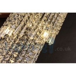 4 x GU10 + 8 x G4 150 cm pitkä Crystal Drop Light Moderni K9 Crystal Pyöreä upotettava kattovalaisin