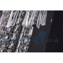 4 x GU10 + 8 x G4 150 cm pitkä Crystal Drop Light Moderni K9 Crystal Pyöreä upotettava kattovalaisin