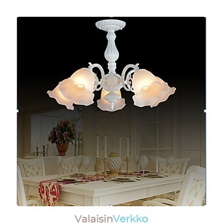 Flush Mount Five Lights White European Retro Classic Flush Mount Five Lights White European Retro Classic