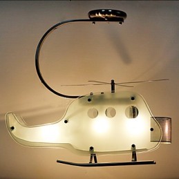 Yksinkertainen lasten lamppu Cartoon Glass Helikopterin lamppu