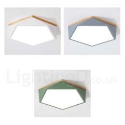 Himmennettävä Macaron Multi Colors puinen kattovalaisin akryylivarjostimella pohjoismainen tyyli