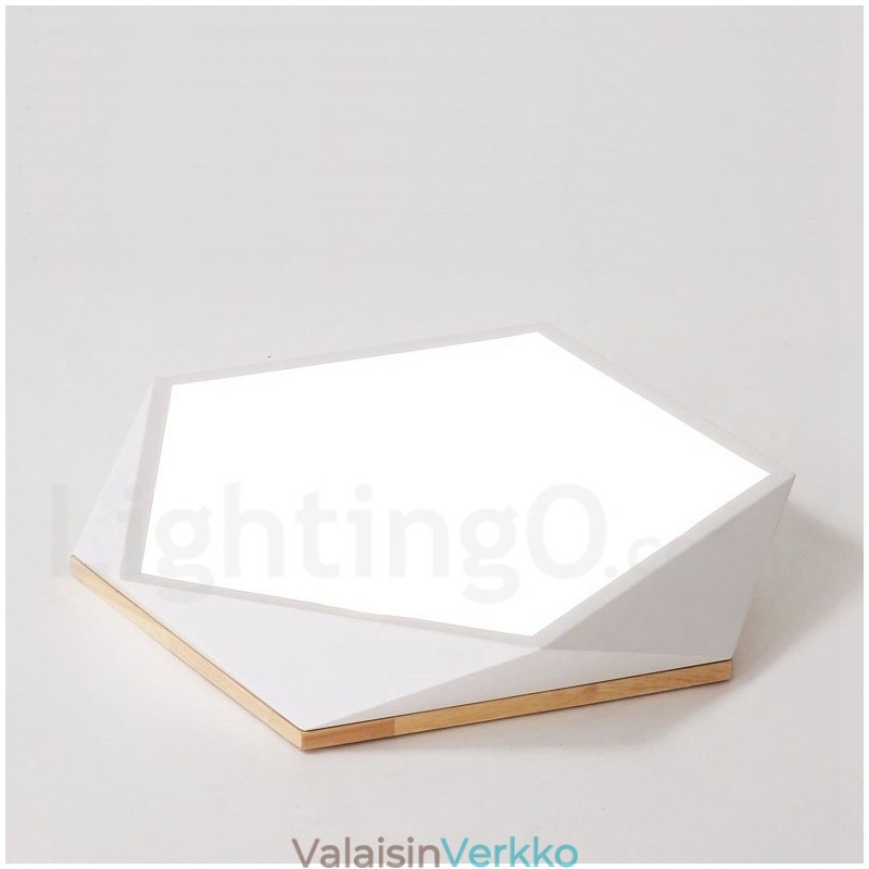 Himmennettävä Macaron Multi Colors puinen kattovalaisin akryylivarjostimella pohjoismainen tyyli