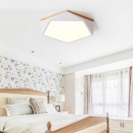 Himmennettävä Macaron Multi Colors puinen kattovalaisin akryylivarjostimella pohjoismainen tyyli