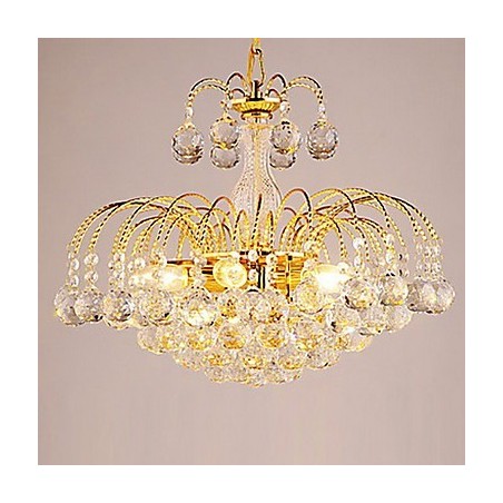 European Style Luxury 3 kevyt kattokruunu kristallipalloilla European Style Luxury 3 kevyt kattokruunu kristallipalloilla
