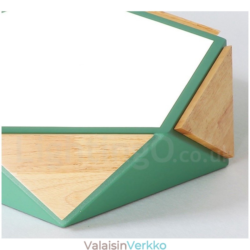 Himmennettävä Macaron Multi Colors puinen kattovalaisin akryylivarjostimella pohjoismainen tyyli