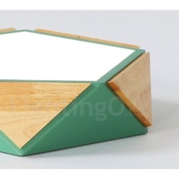 Himmennettävä Macaron Multi Colors puinen kattovalaisin akryylivarjostimella pohjoismainen tyyli