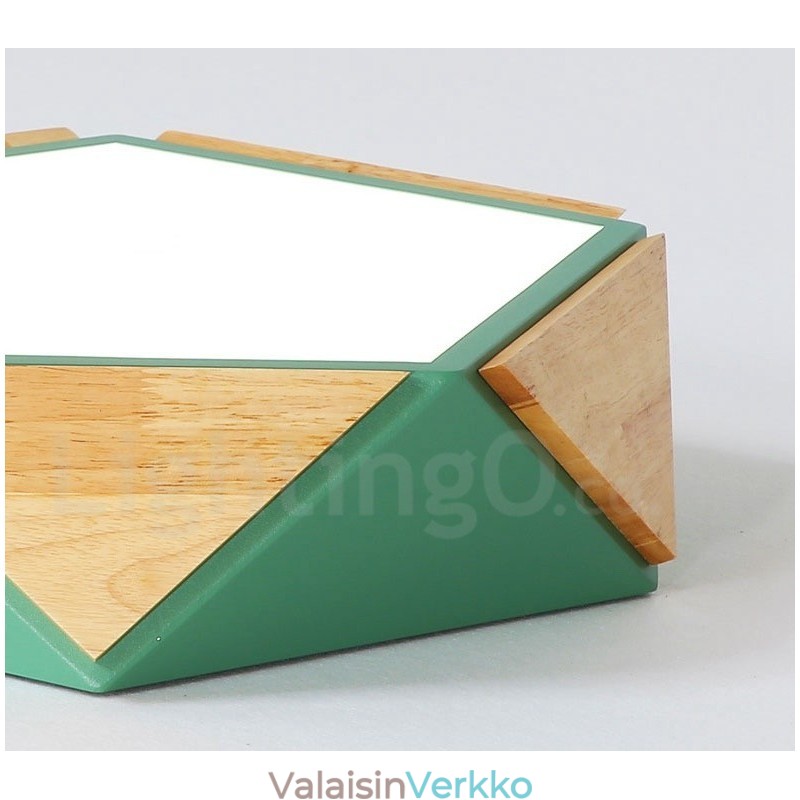 Himmennettävä Macaron Multi Colors puinen kattovalaisin akryylivarjostimella pohjoismainen tyyli