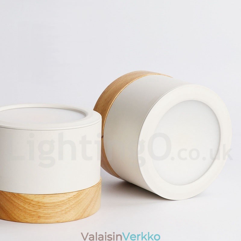 Wood Modern Design Mini kattovalaisin akryylivarjostimella Special for Myös voidaan käyttää seinävalaisin