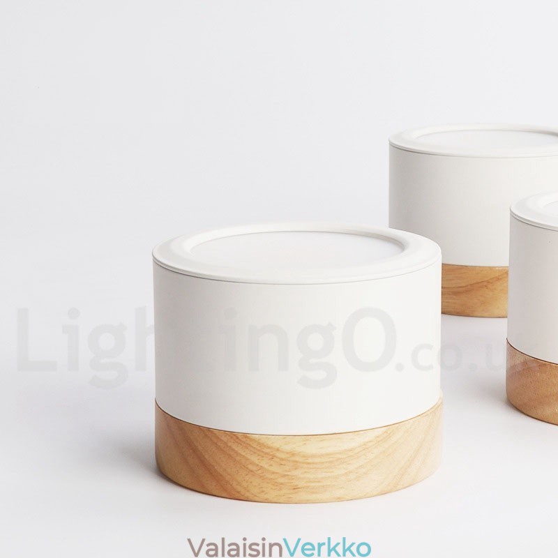Wood Modern Design Mini kattovalaisin akryylivarjostimella Special for Myös voidaan käyttää seinävalaisin