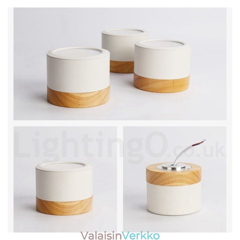 Wood Modern Design Mini kattovalaisin akryylivarjostimella Special for Myös voidaan käyttää seinävalaisin