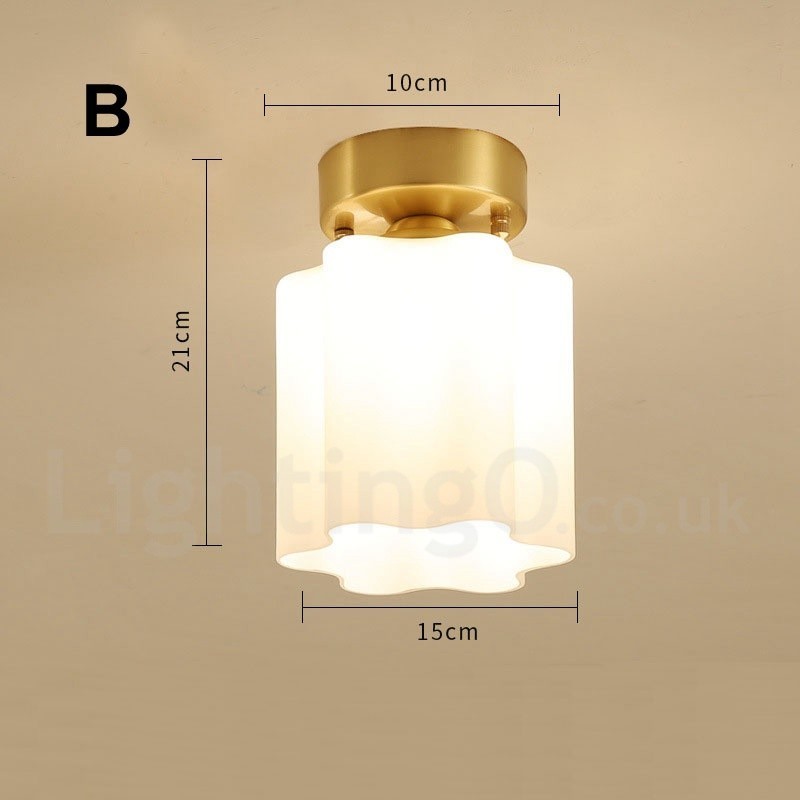 Pure Brass Rustic Lodge pohjoismaiset uppoasennettavat kattovalot lasivarjostimella