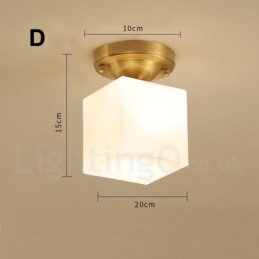 Pure Brass Rustic Lodge pohjoismaiset uppoasennettavat kattovalot lasivarjostimella