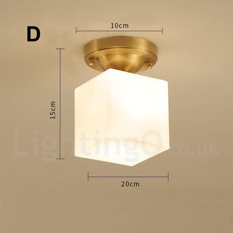 Pure Brass Rustic Lodge pohjoismaiset uppoasennettavat kattovalot lasivarjostimella