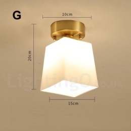 Pure Brass Rustic Lodge pohjoismaiset uppoasennettavat kattovalot lasivarjostimella