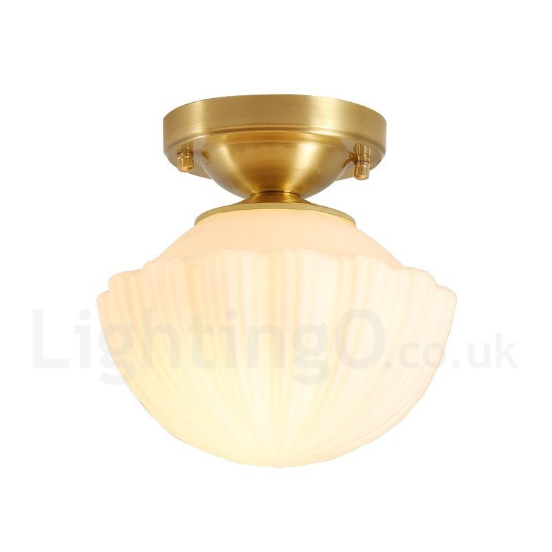 Pure Brass Rustic Lodge pohjoismaiset uppoasennettavat kattovalot lasivarjostimella