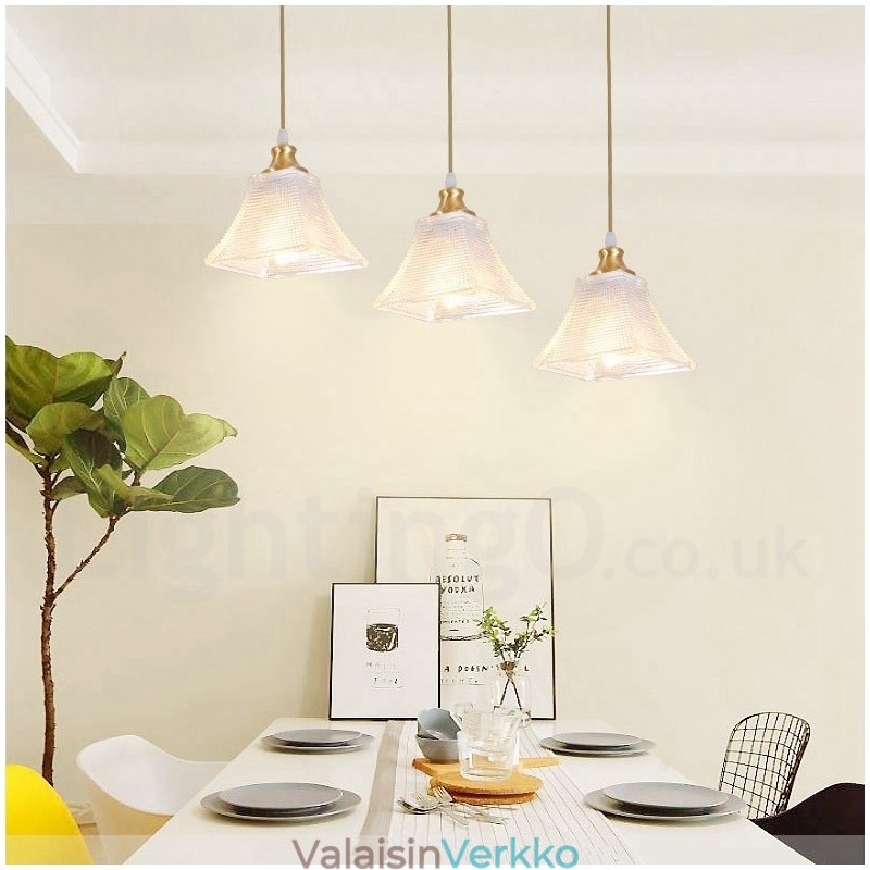 Pure Brass Rustic Lodge Nordic Style riippuvalaisin lasivarjostimella