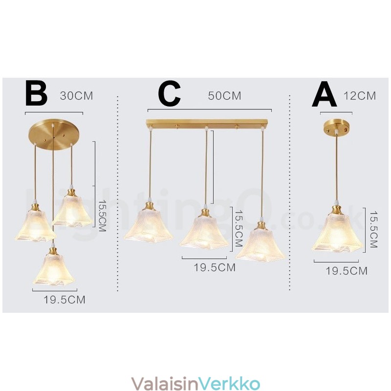 Pure Brass Rustic Lodge Nordic Style riippuvalaisin lasivarjostimella