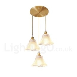 Pure Brass Rustic Lodge Nordic Style riippuvalaisin lasivarjostimella