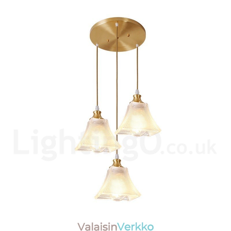 Pure Brass Rustic Lodge Nordic Style riippuvalaisin lasivarjostimella