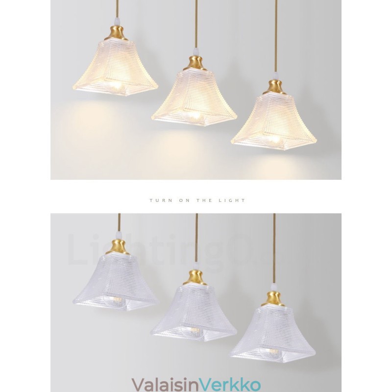 Pure Brass Rustic Lodge Nordic Style riippuvalaisin lasivarjostimella