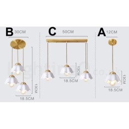 Pure Brass Rustic Lodge Nordic Style riippuvalaisin keramiikkavarjostimella
