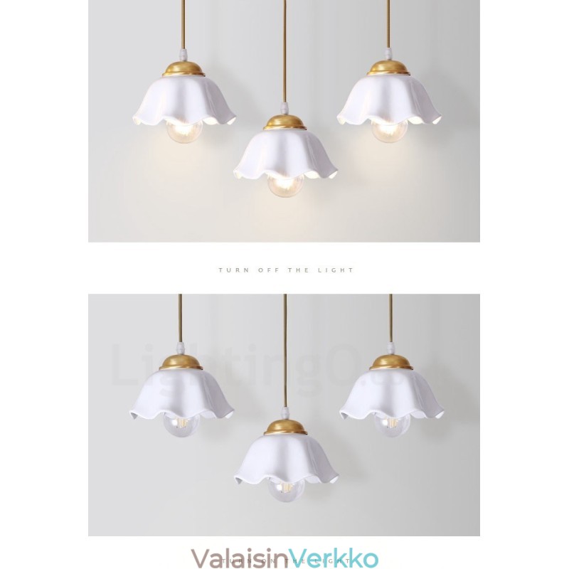 Pure Brass Rustic Lodge Nordic Style riippuvalaisin keramiikkavarjostimella