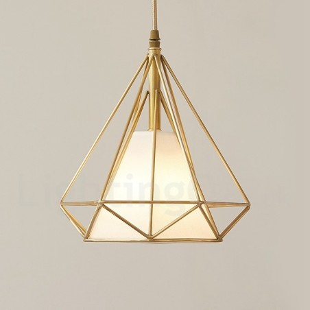 Pure Brass Rustic Lodge Nordic Style riippuvalaisin kangasvarjostimella