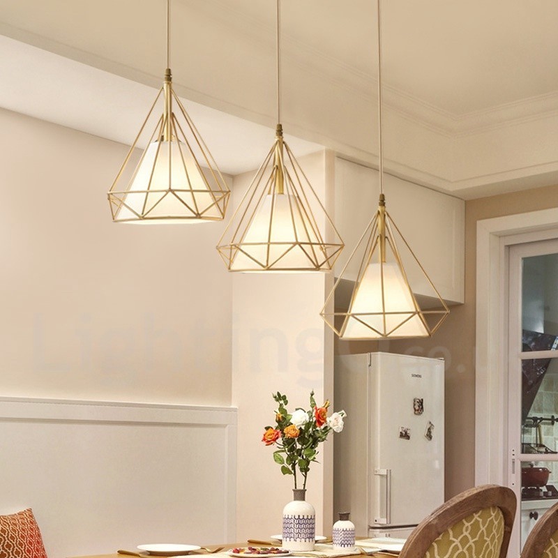 Pure Brass Rustic Lodge Nordic Style riippuvalaisin kangasvarjostimella