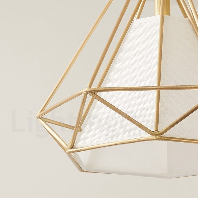 Pure Brass Rustic Lodge Nordic Style riippuvalaisin kangasvarjostimella