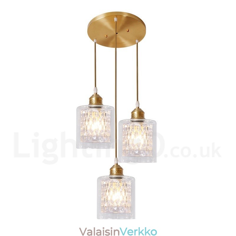 Pure Brass Rustic Lodge Nordic Style riippuvalaisin lasivarjostimella